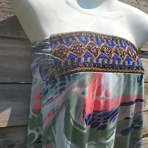 Paper Doll Beaded Strapless Dress - Picture 3 of 8